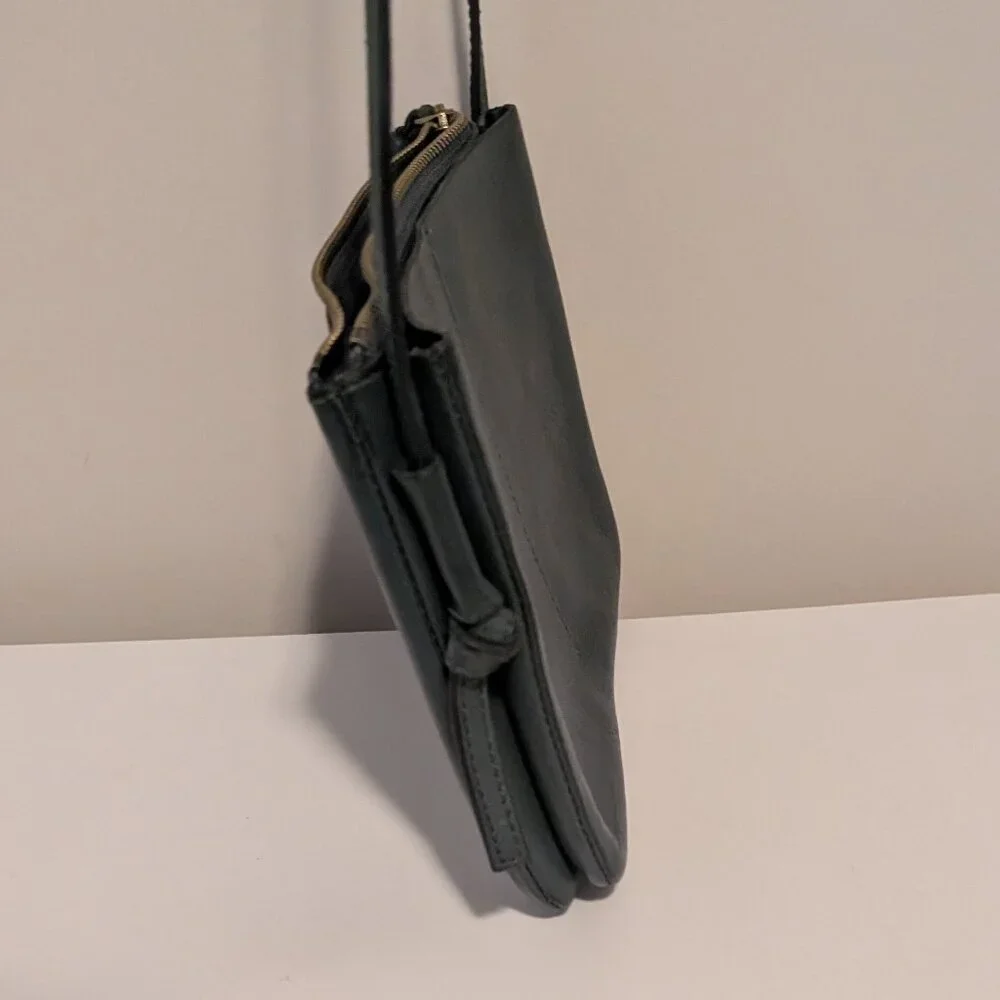 Madewell The Knotted Leather Crossbody Bag Green Handbag Purse